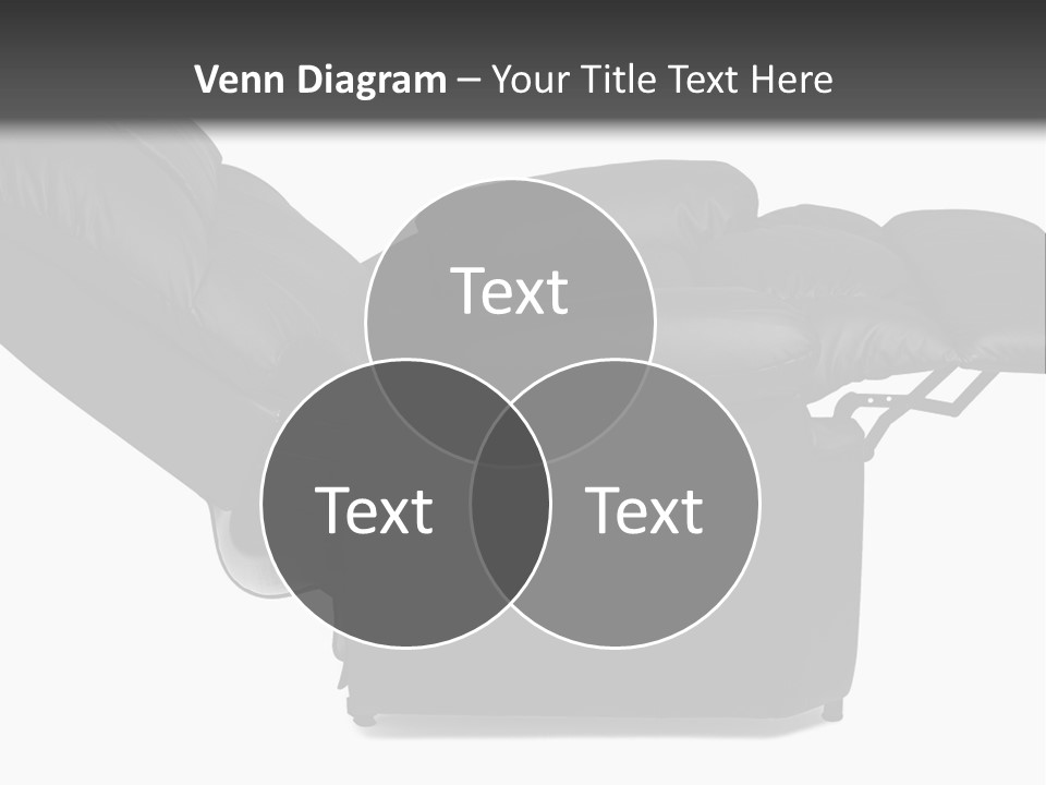 A Black Reclining Chair With A Name On It PowerPoint Template