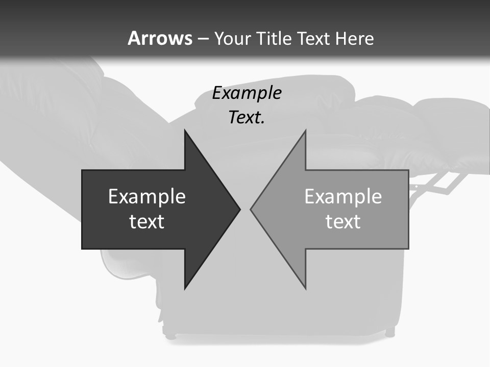 A Black Reclining Chair With A Name On It PowerPoint Template