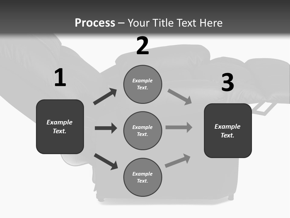 A Black Reclining Chair With A Name On It PowerPoint Template