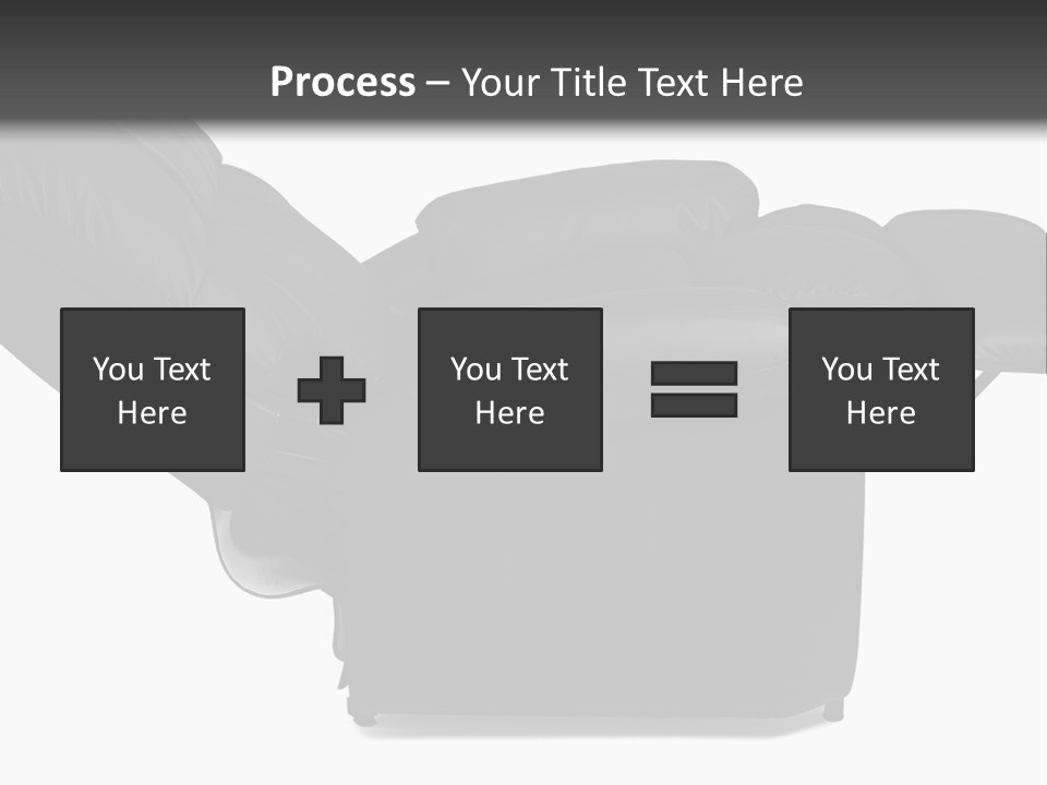 A Black Reclining Chair With A Name On It PowerPoint Template