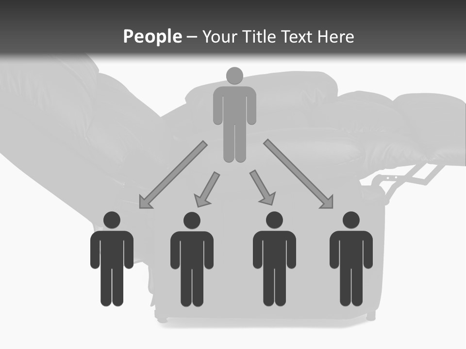 A Black Reclining Chair With A Name On It PowerPoint Template