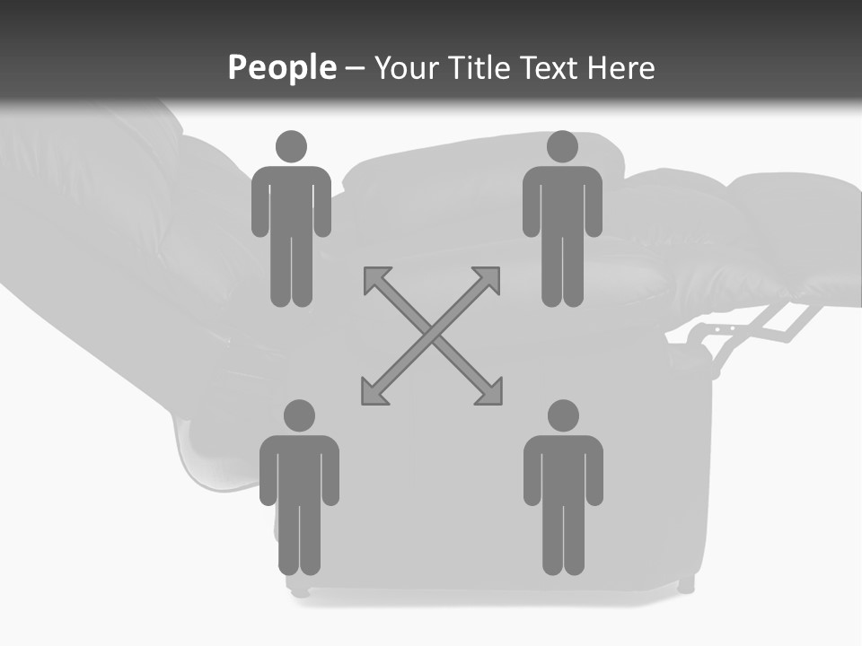 A Black Reclining Chair With A Name On It PowerPoint Template