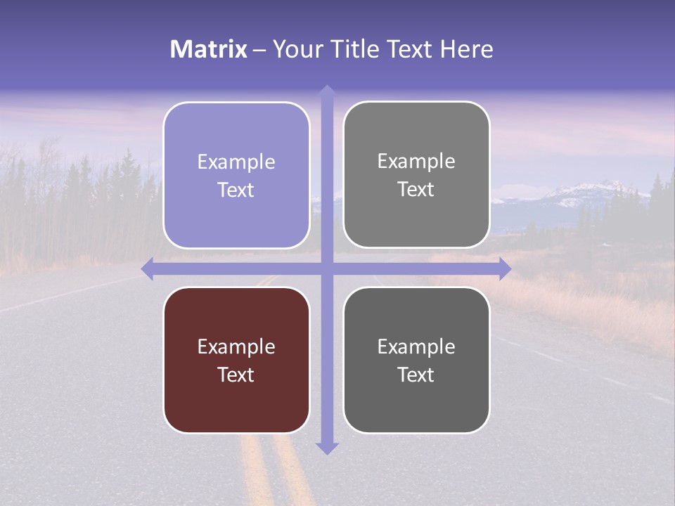 A Road With A Mountain In The Background PowerPoint Template