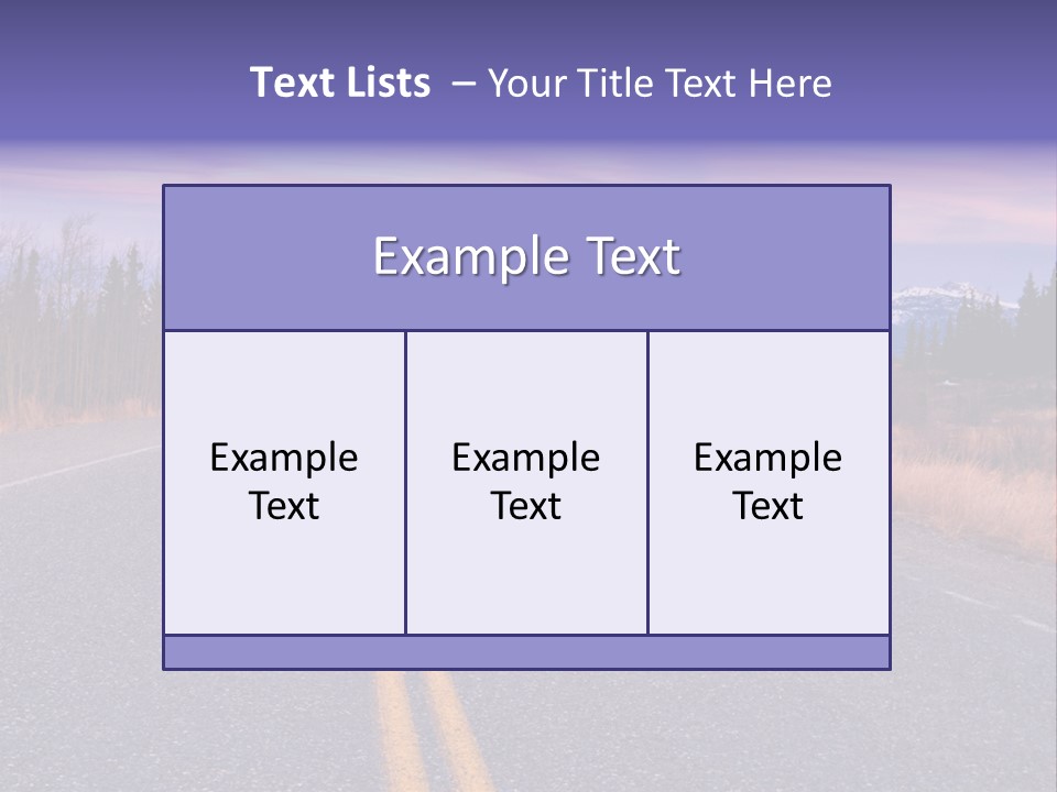 A Road With A Mountain In The Background PowerPoint Template
