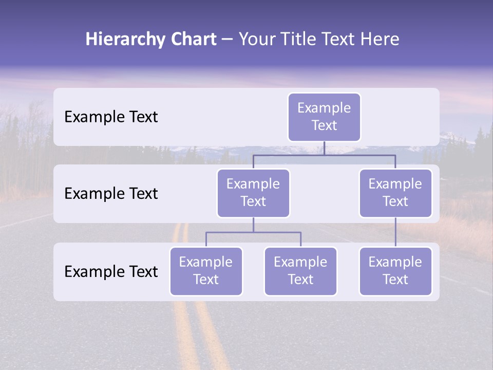 A Road With A Mountain In The Background PowerPoint Template