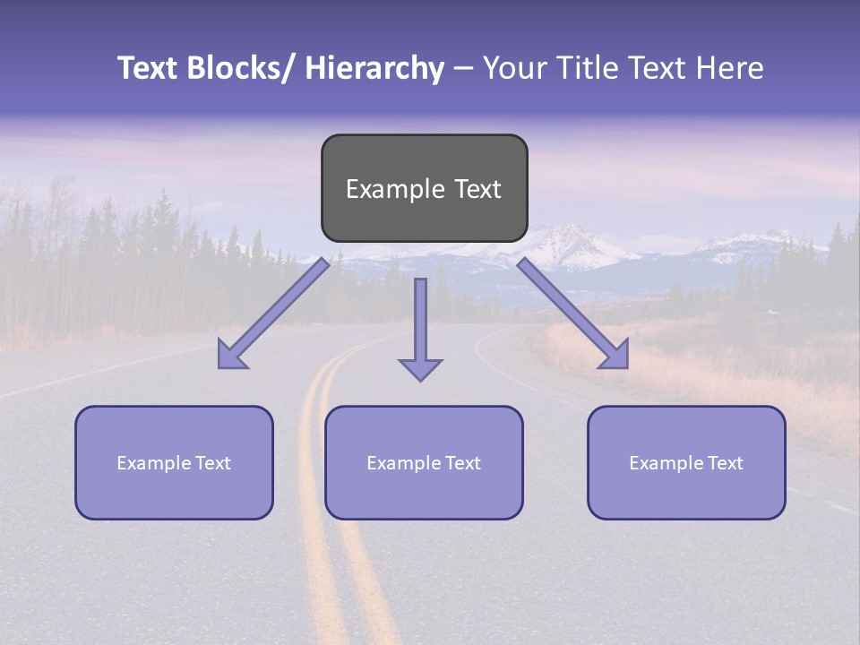 A Road With A Mountain In The Background PowerPoint Template