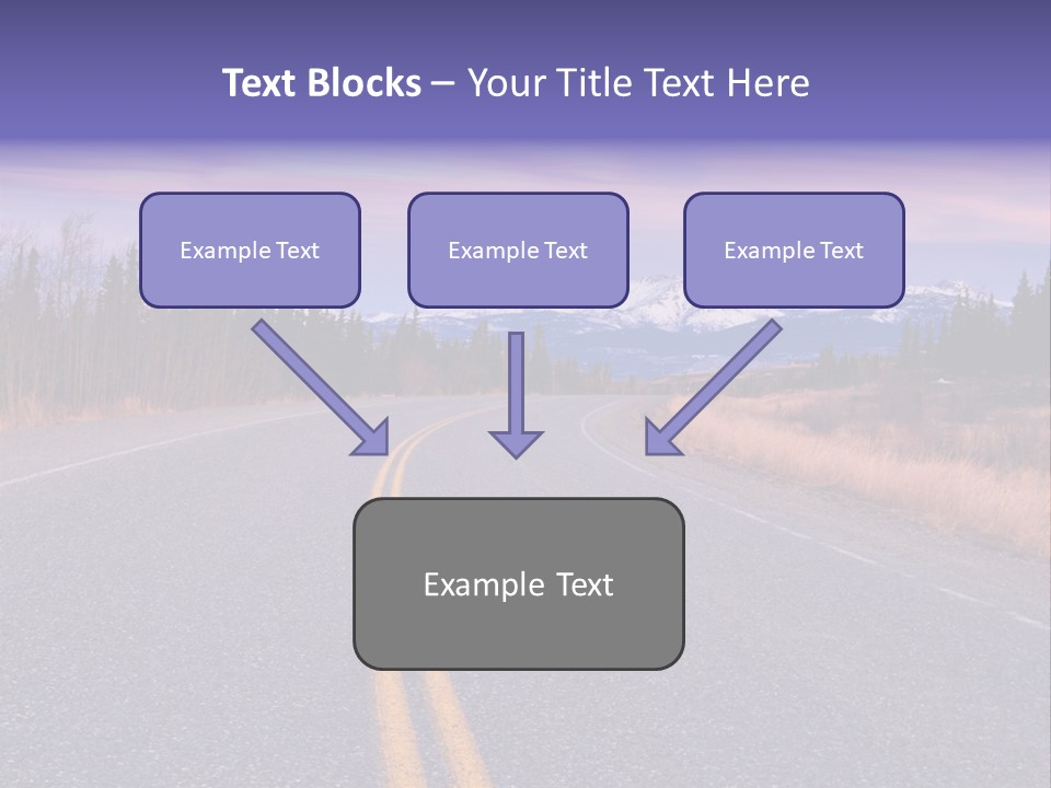 A Road With A Mountain In The Background PowerPoint Template