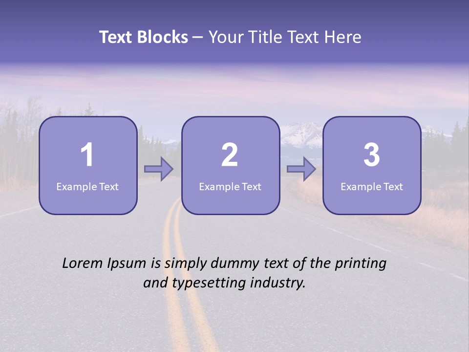 A Road With A Mountain In The Background PowerPoint Template