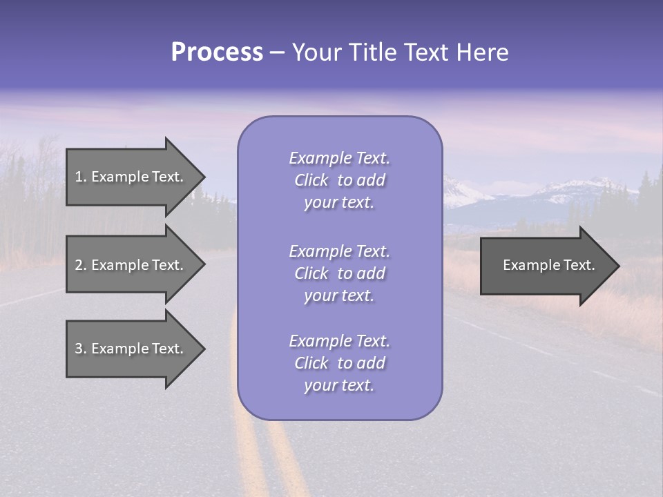 A Road With A Mountain In The Background PowerPoint Template