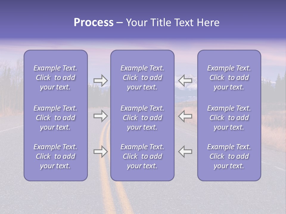 A Road With A Mountain In The Background PowerPoint Template