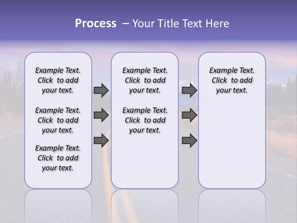 A Road With A Mountain In The Background PowerPoint Template