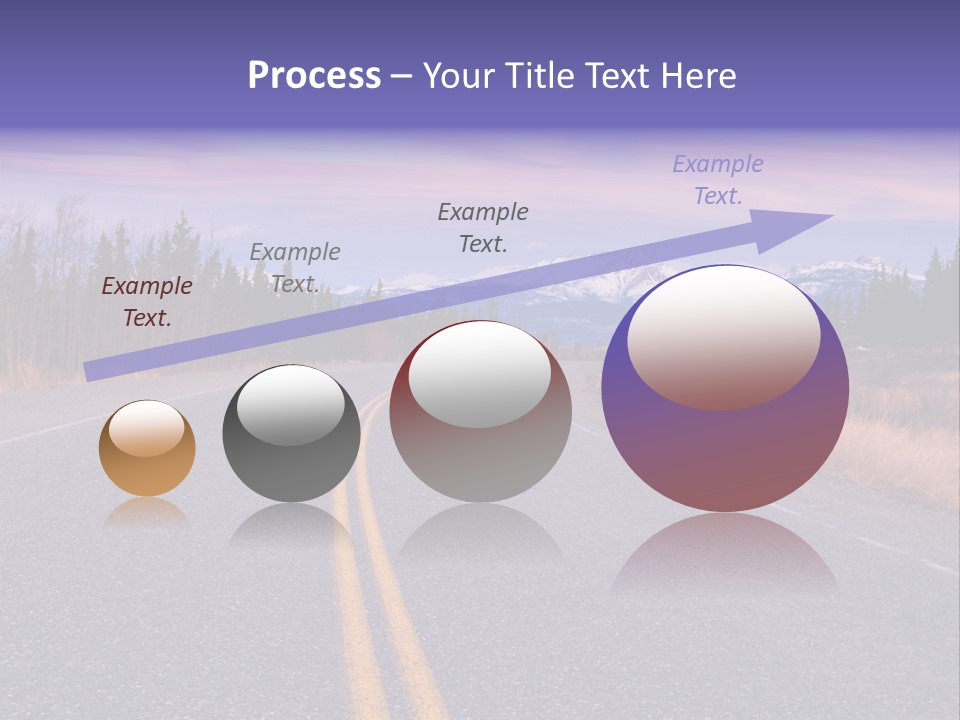 A Road With A Mountain In The Background PowerPoint Template