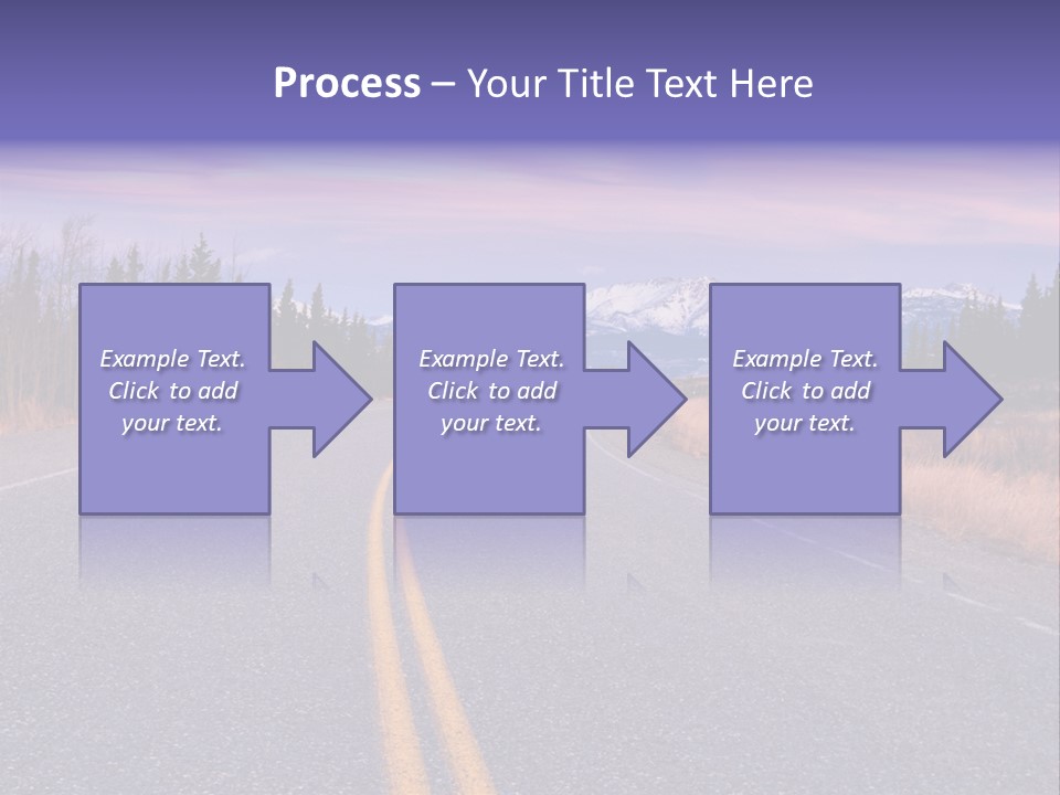 A Road With A Mountain In The Background PowerPoint Template