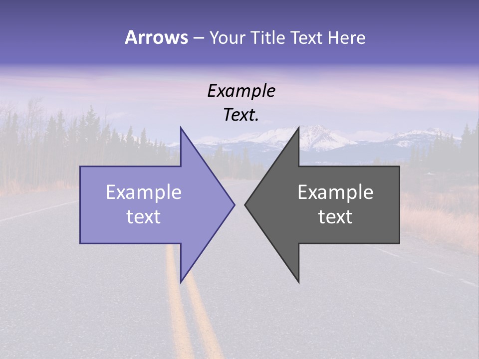 A Road With A Mountain In The Background PowerPoint Template