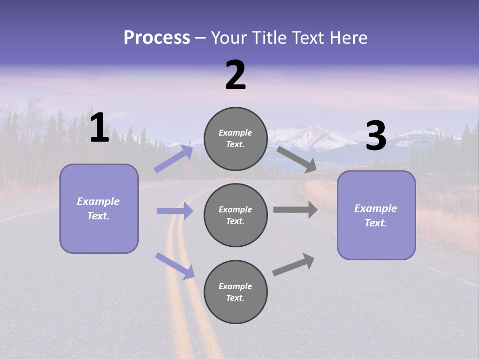 A Road With A Mountain In The Background PowerPoint Template