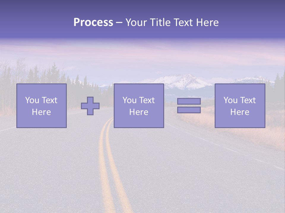 A Road With A Mountain In The Background PowerPoint Template