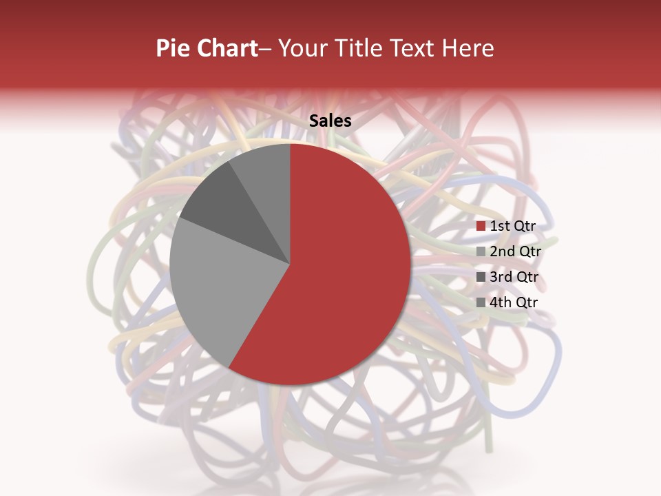 A Ball Of Colored Wires On A White Background PowerPoint Template