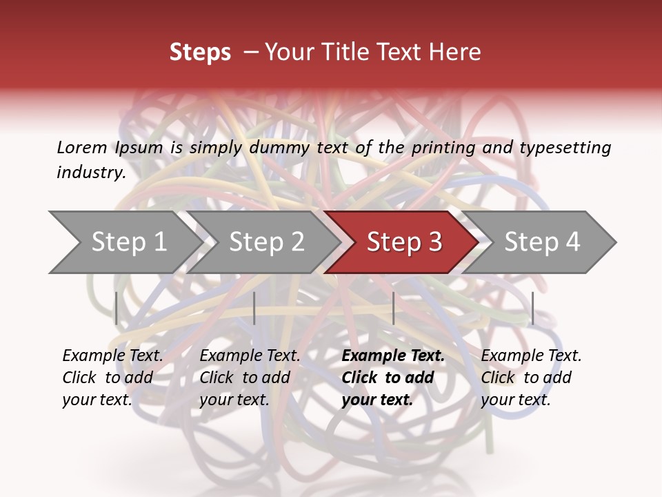 A Ball Of Colored Wires On A White Background PowerPoint Template