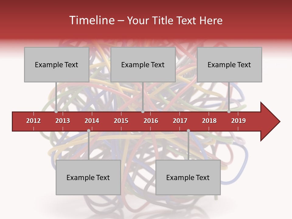 A Ball Of Colored Wires On A White Background PowerPoint Template