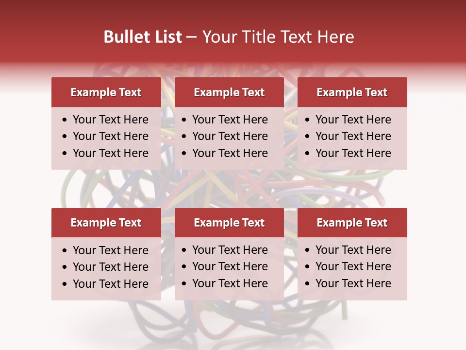 A Ball Of Colored Wires On A White Background PowerPoint Template