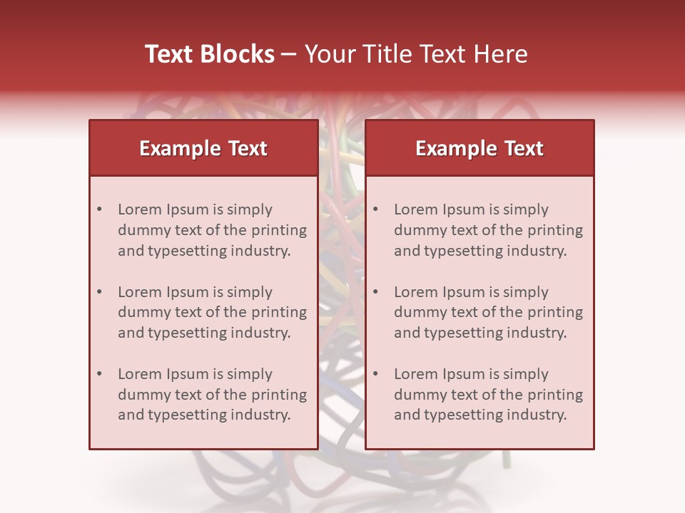 A Ball Of Colored Wires On A White Background PowerPoint Template