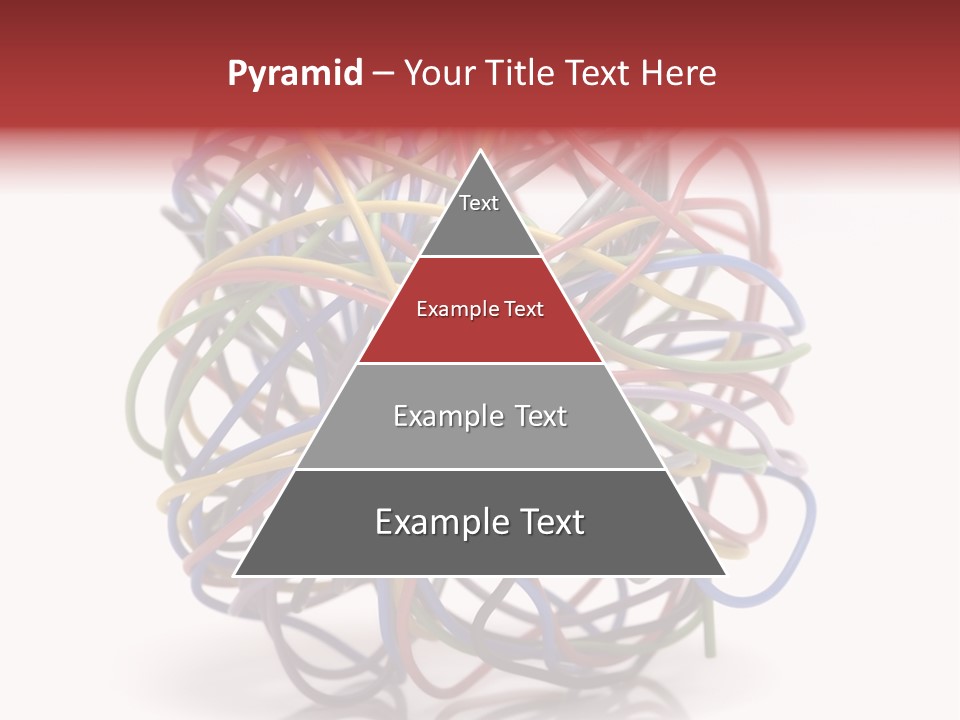 A Ball Of Colored Wires On A White Background PowerPoint Template