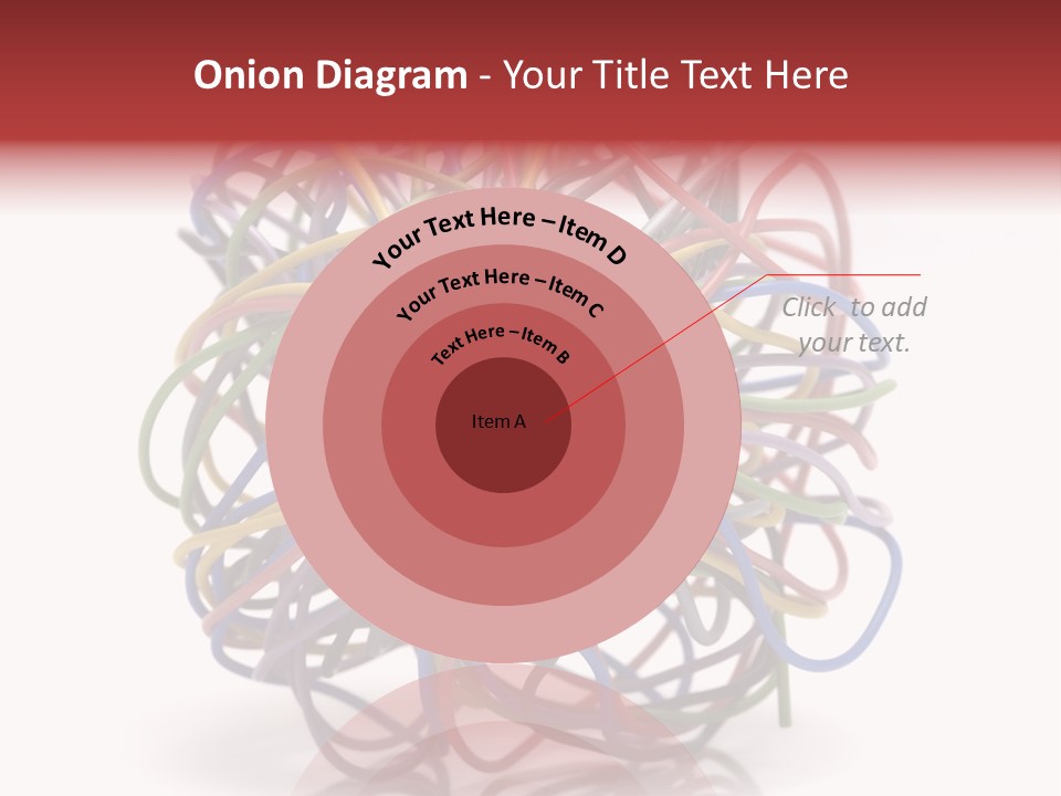 A Ball Of Colored Wires On A White Background PowerPoint Template