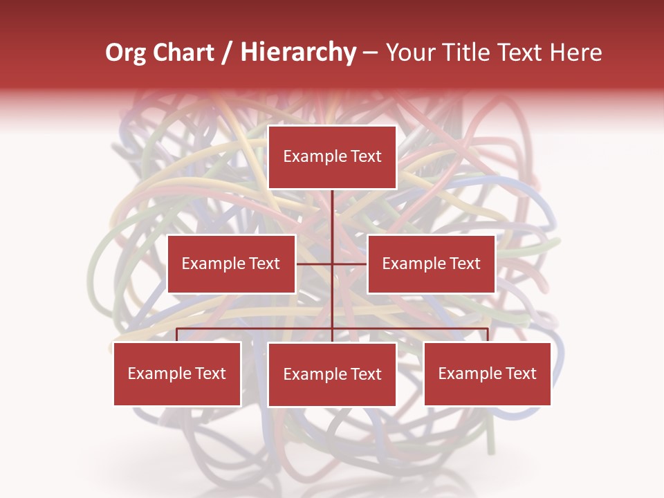 A Ball Of Colored Wires On A White Background PowerPoint Template