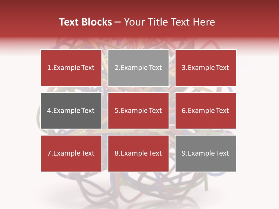 A Ball Of Colored Wires On A White Background PowerPoint Template