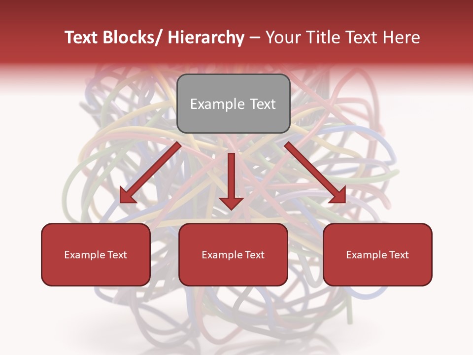 A Ball Of Colored Wires On A White Background PowerPoint Template