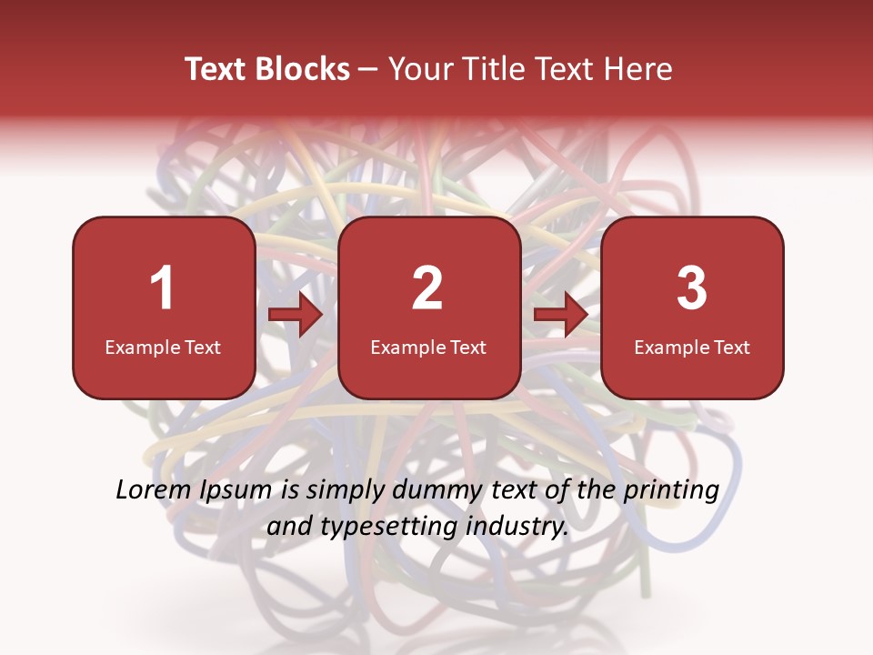 A Ball Of Colored Wires On A White Background PowerPoint Template