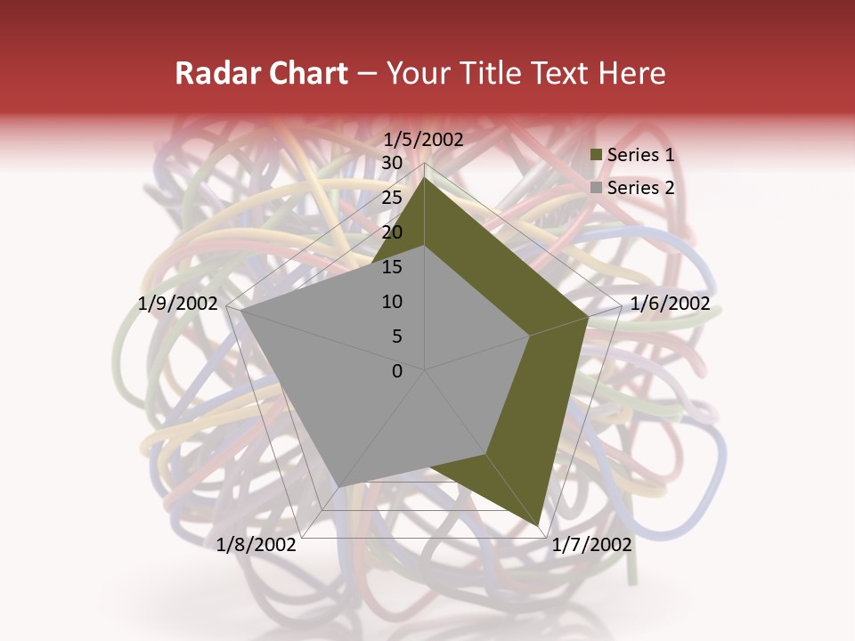 A Ball Of Colored Wires On A White Background PowerPoint Template