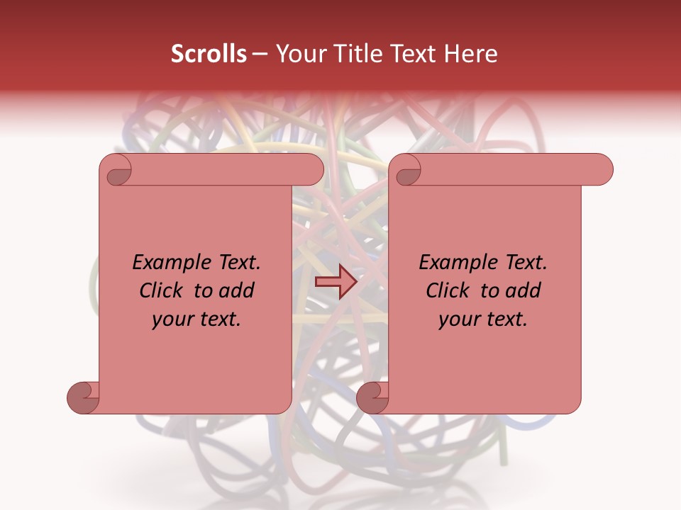 A Ball Of Colored Wires On A White Background PowerPoint Template