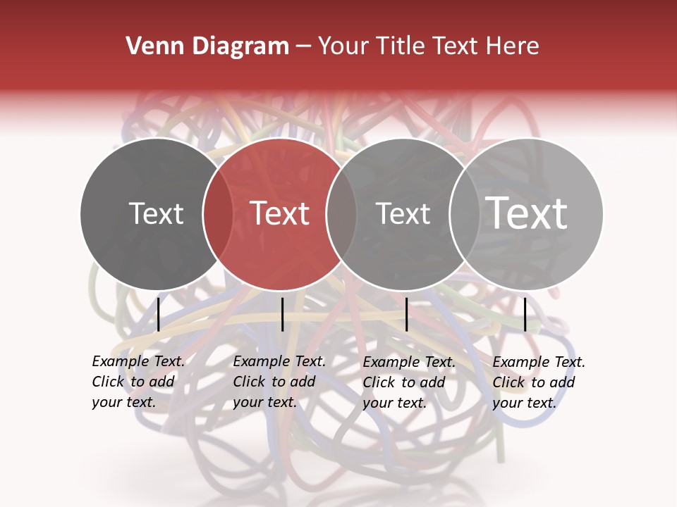 A Ball Of Colored Wires On A White Background PowerPoint Template