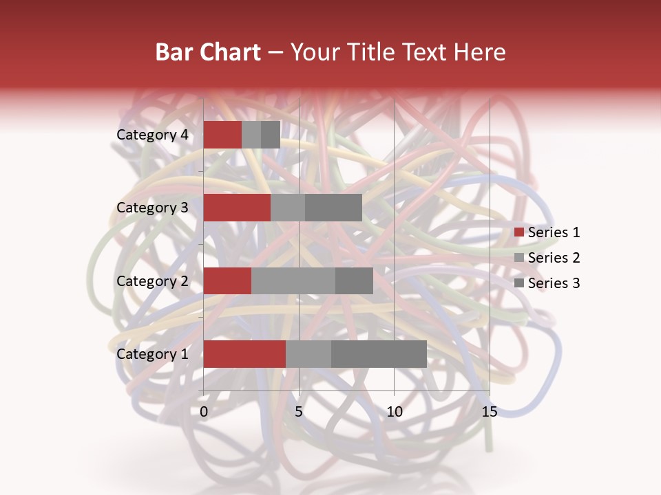A Ball Of Colored Wires On A White Background PowerPoint Template