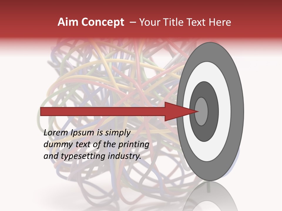 A Ball Of Colored Wires On A White Background PowerPoint Template