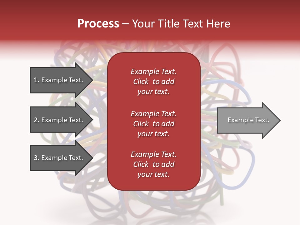 A Ball Of Colored Wires On A White Background PowerPoint Template