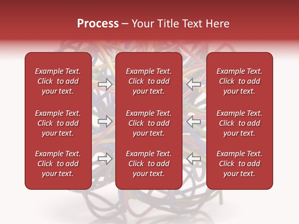 A Ball Of Colored Wires On A White Background PowerPoint Template