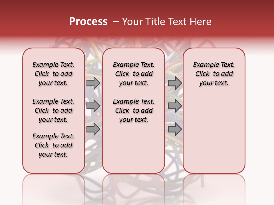 A Ball Of Colored Wires On A White Background PowerPoint Template