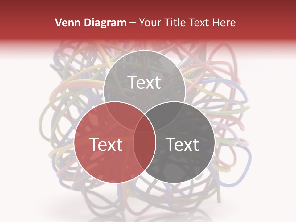 A Ball Of Colored Wires On A White Background PowerPoint Template