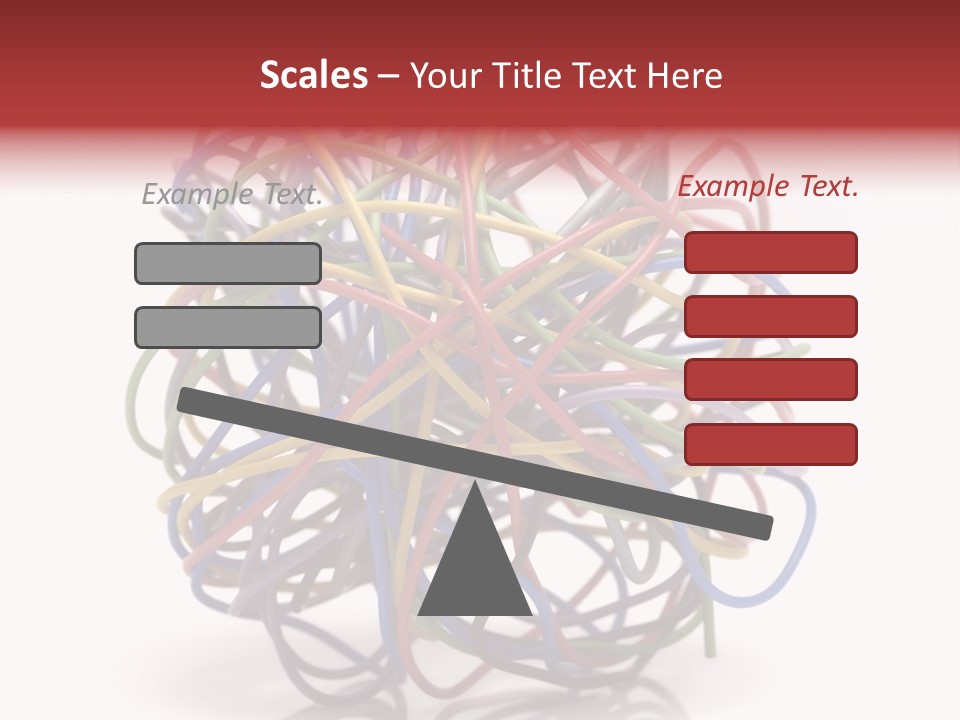 A Ball Of Colored Wires On A White Background PowerPoint Template