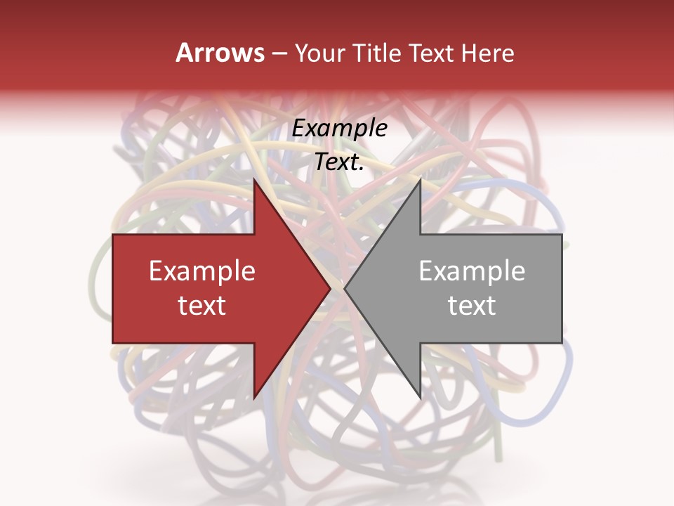 A Ball Of Colored Wires On A White Background PowerPoint Template