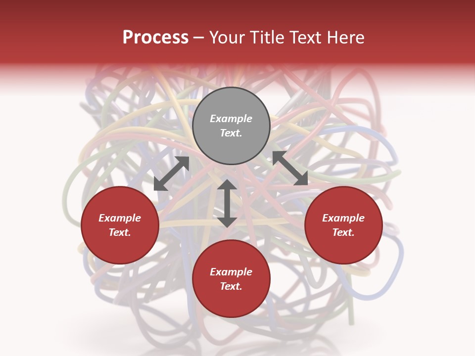 A Ball Of Colored Wires On A White Background PowerPoint Template