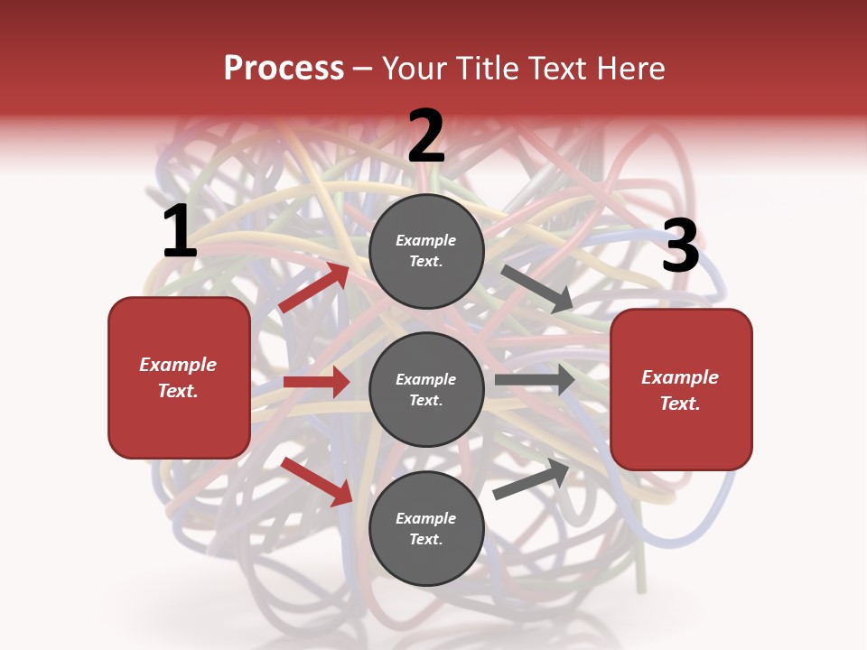 A Ball Of Colored Wires On A White Background PowerPoint Template