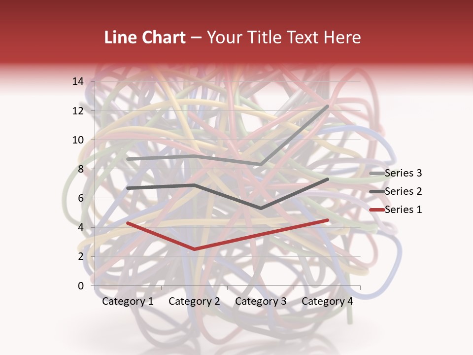 A Ball Of Colored Wires On A White Background PowerPoint Template