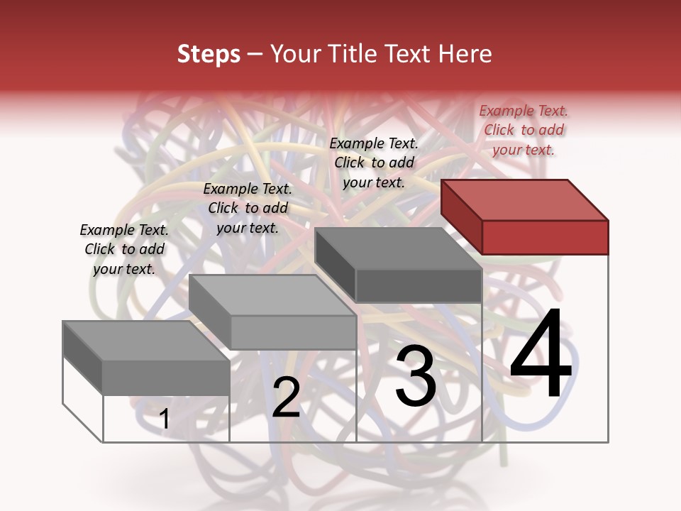 A Ball Of Colored Wires On A White Background PowerPoint Template