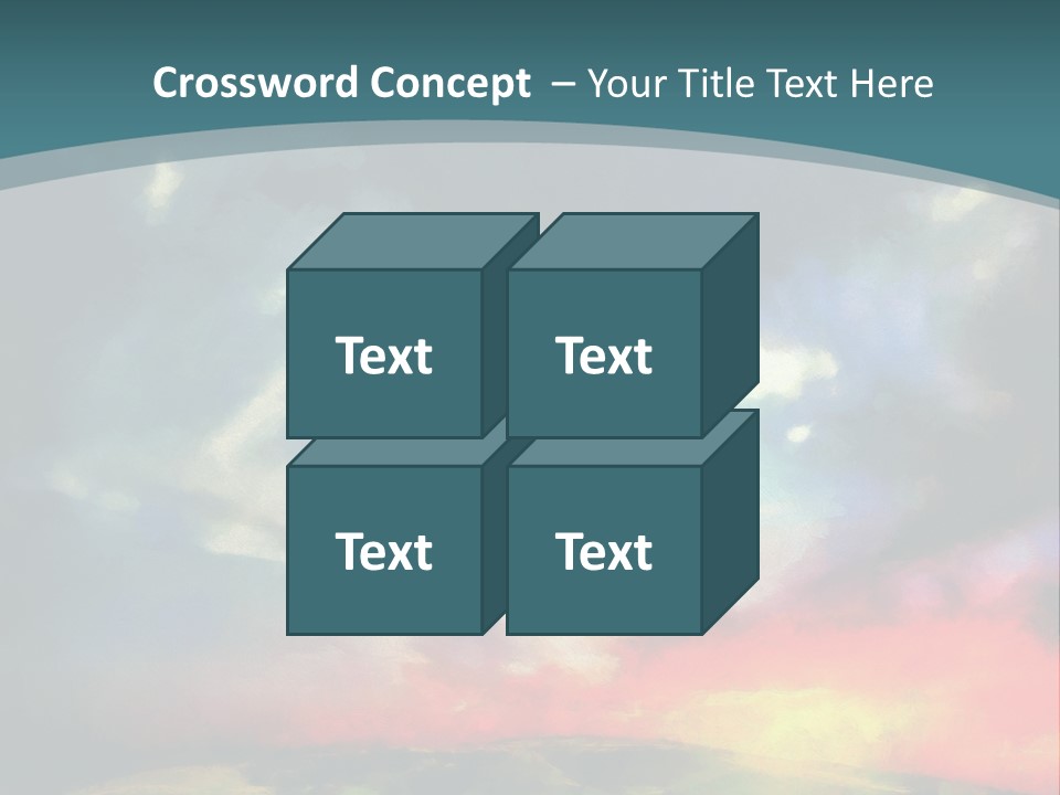 A Painting Of A Field With Clouds In The Sky PowerPoint Template