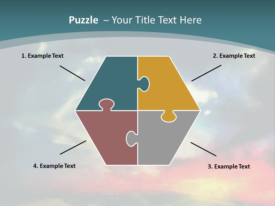 A Painting Of A Field With Clouds In The Sky PowerPoint Template