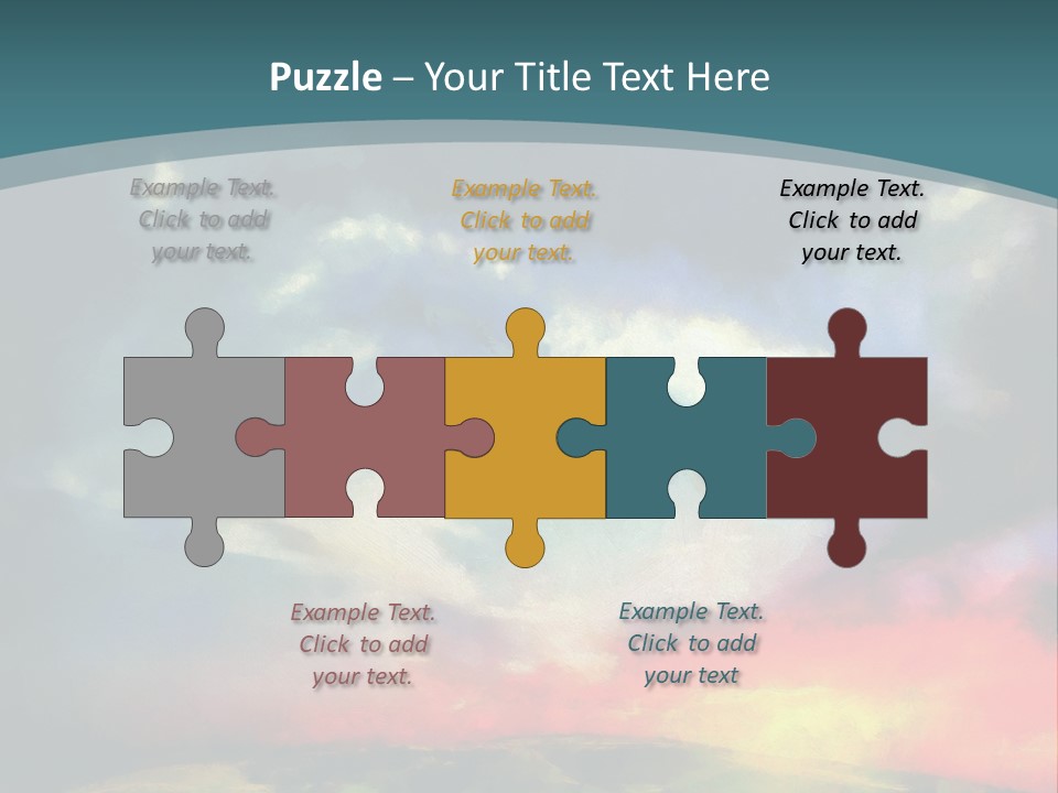 A Painting Of A Field With Clouds In The Sky PowerPoint Template