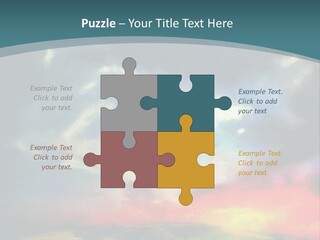 A Painting Of A Field With Clouds In The Sky PowerPoint Template